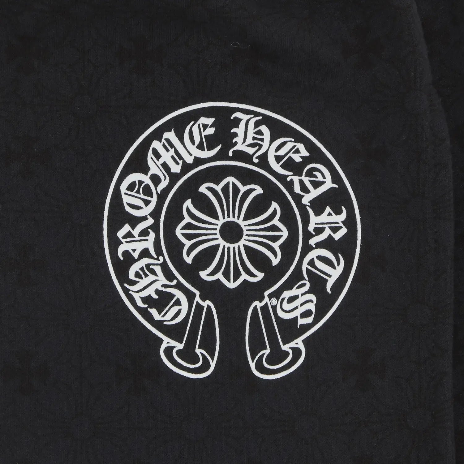 Joggers All Over Monogram Horseshoe Logo Black | Chrome Hearts