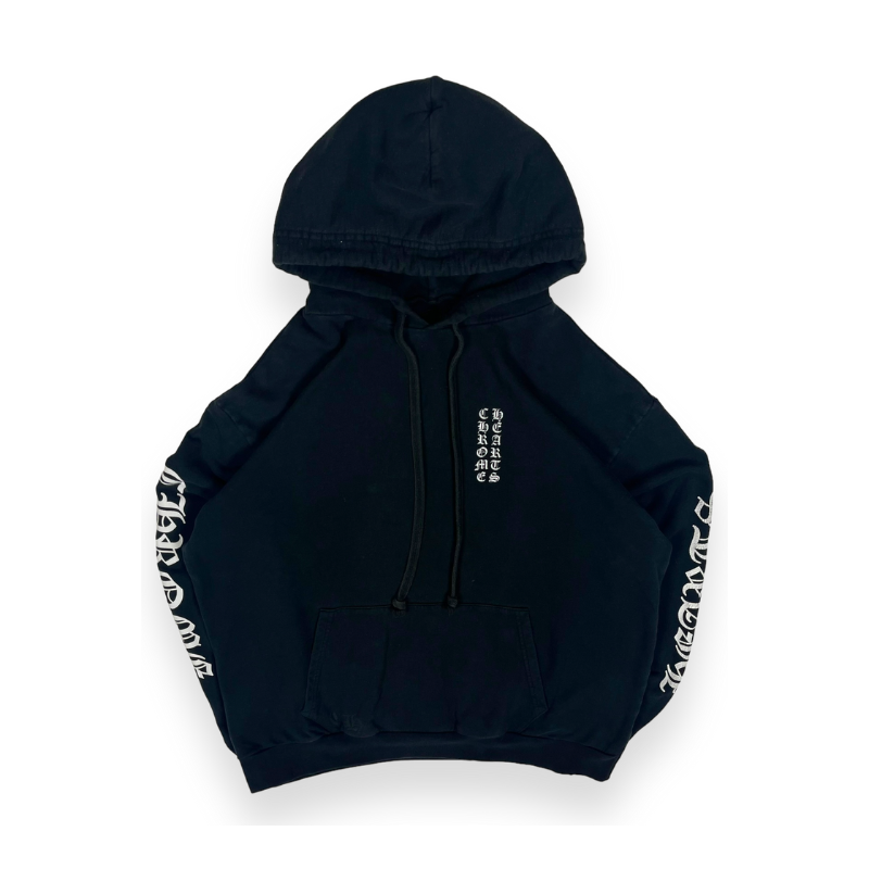 Hoodie Black Logo front | Chrome Hearts