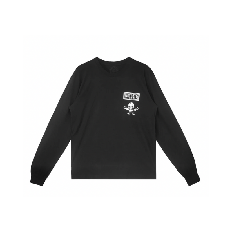 T-shirt à manches longues avec tête de mort | Chrome Hearts x Foti