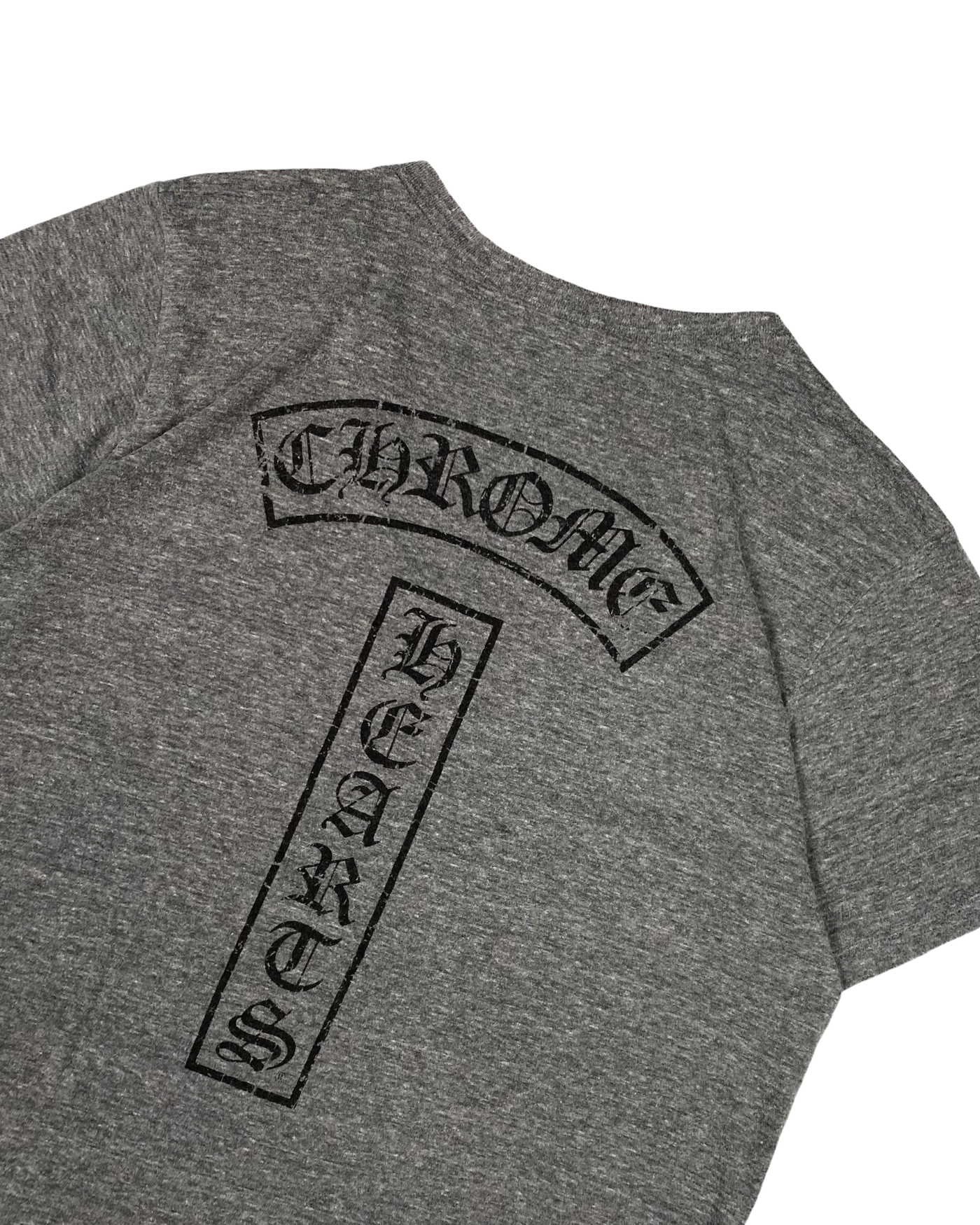 T-shirt gris col V avec logo étoiles | Chrome Hearts