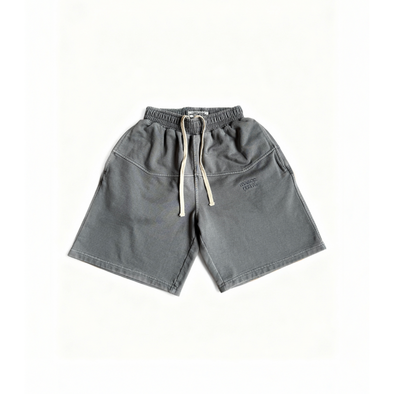 Shorts Double Stitched Stone Grey | Maison Guava