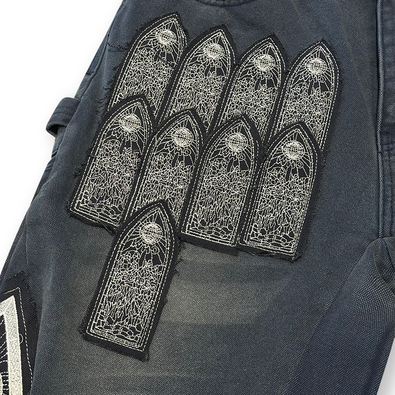 Denim Shorts Carpenter Patch Arched Indigo | WhoDecidesWar