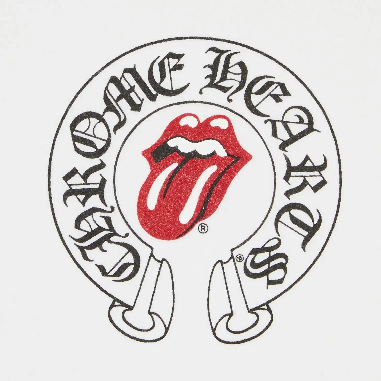 Hoodie Rolling Stone Lips Online Exclusive 'White' | Chrome Hearts