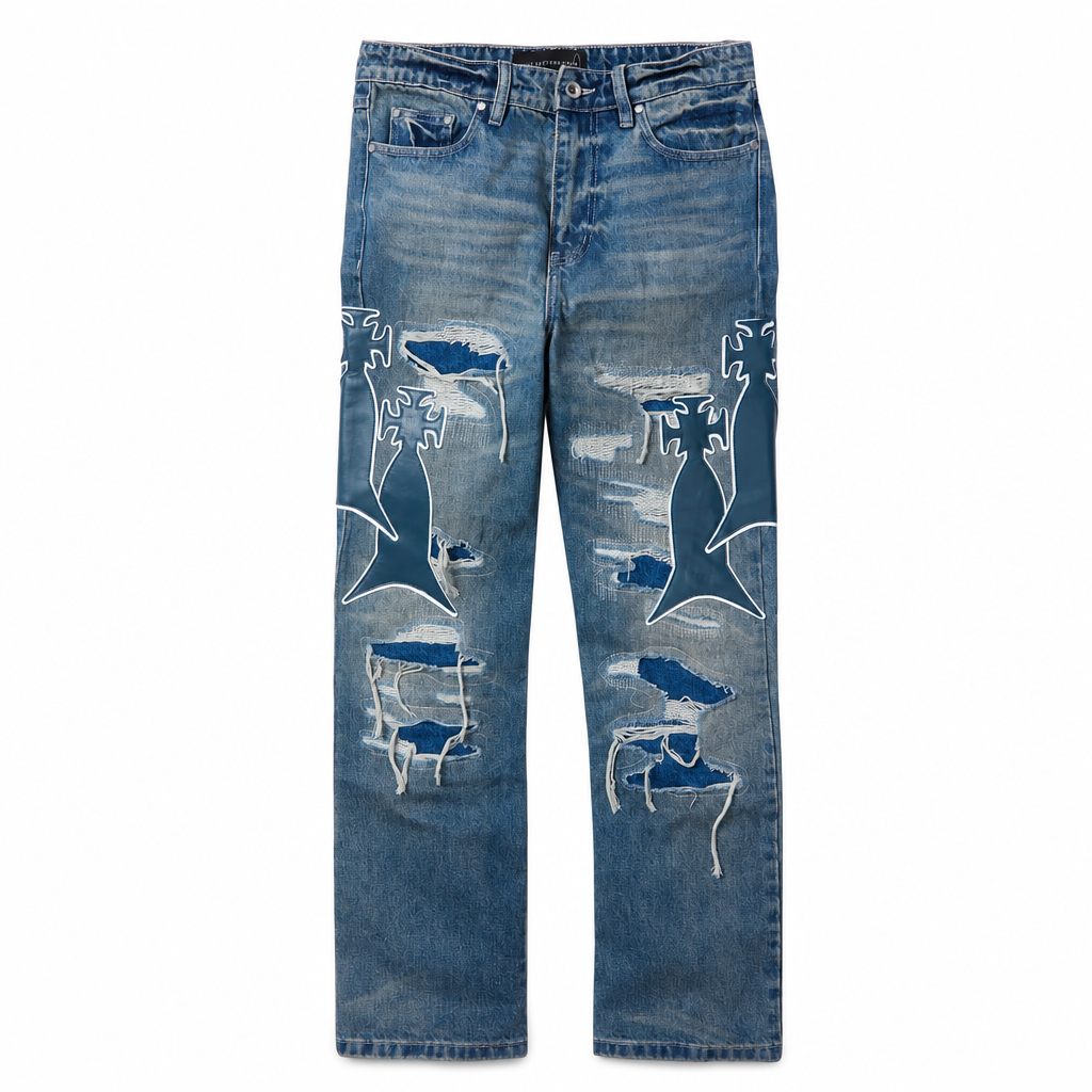 Jeans Blue Patch | WhoDecidesWar, Hype clothes
