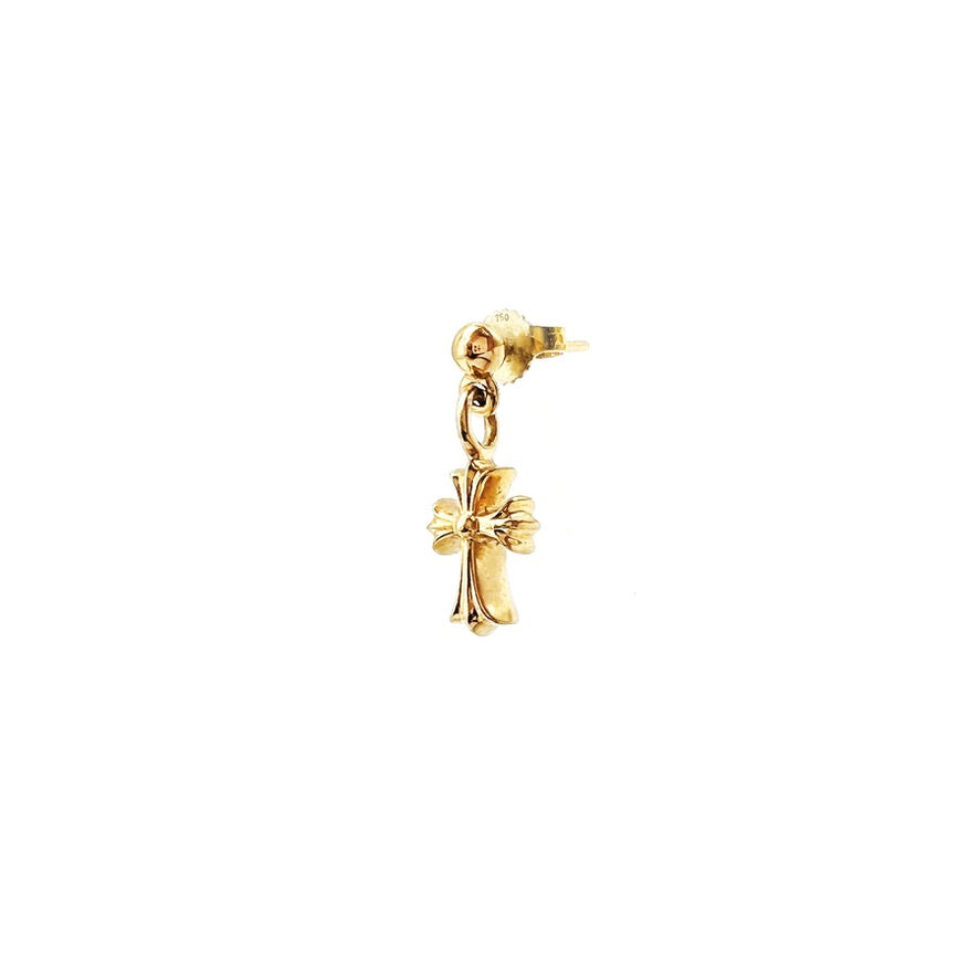 Earing 22K Gold Babyfat Cross Drop | Chrome Hearts, Accessories