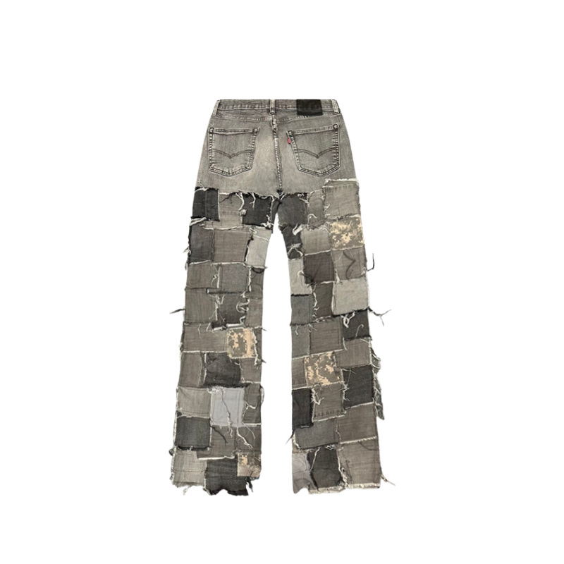 Jeans Grey/Camo Squared Patched  | StudioPolyvalent