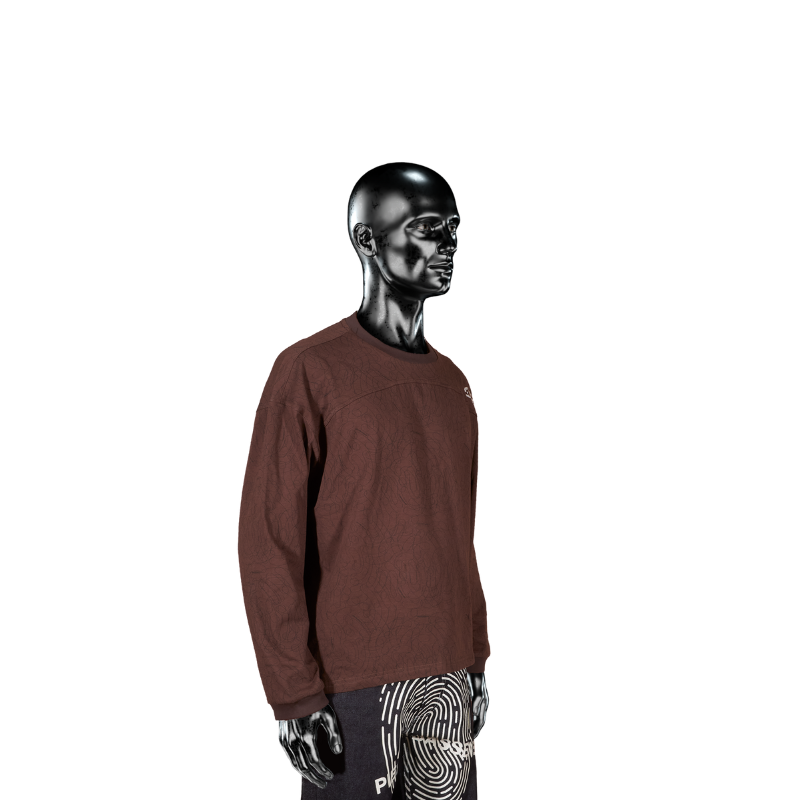 T-shirt à manches longues - Camouflage numérique marron℗ | Pierre Bassène