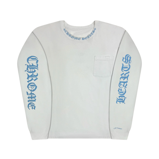 Longsleeve Miami Exclusive White Blue | Chrome Hearts