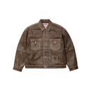 Leather Jacket Trucker Brown | Supreme x True Religion