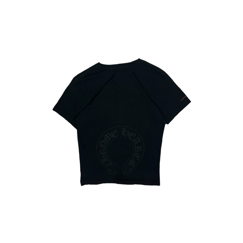 Chrome Hearts Black Red Tonal Horseshoe Logo Tee