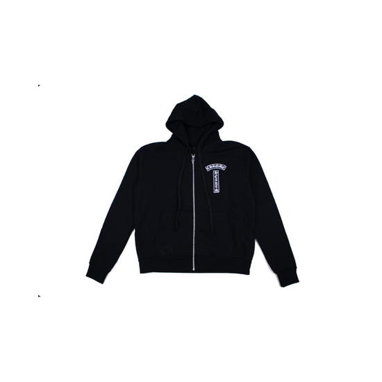 Zip Hoodie Mini Floral Black | Chrome Hearts