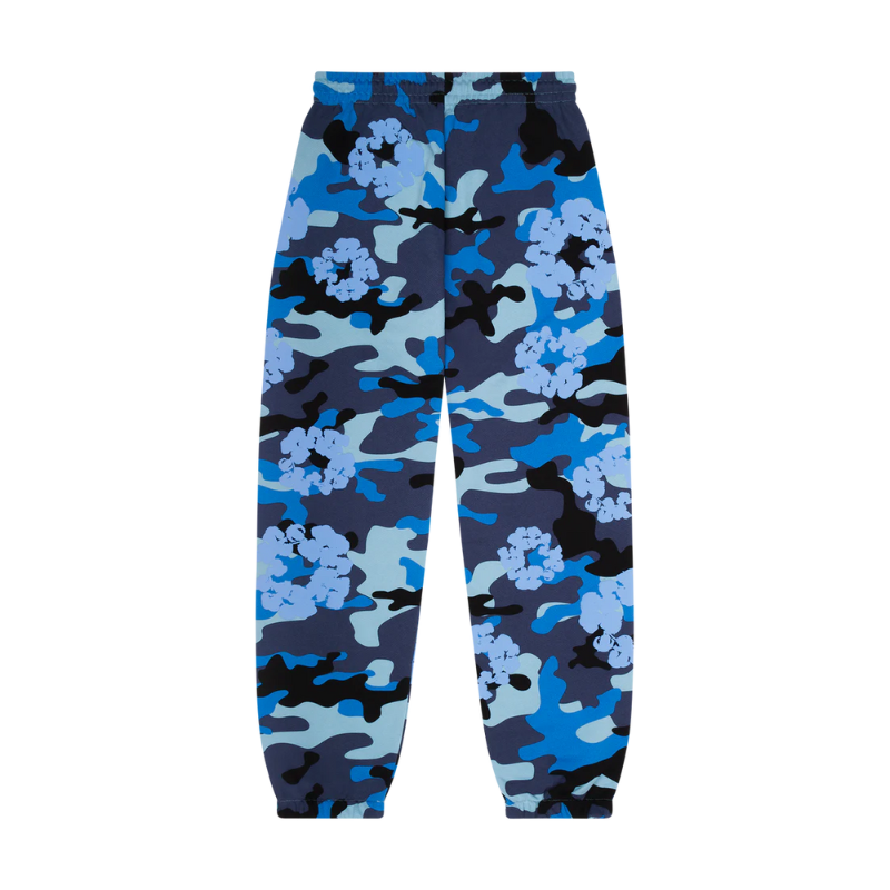 Joggers Blue Camo Cotton Wreath | Denim Tears