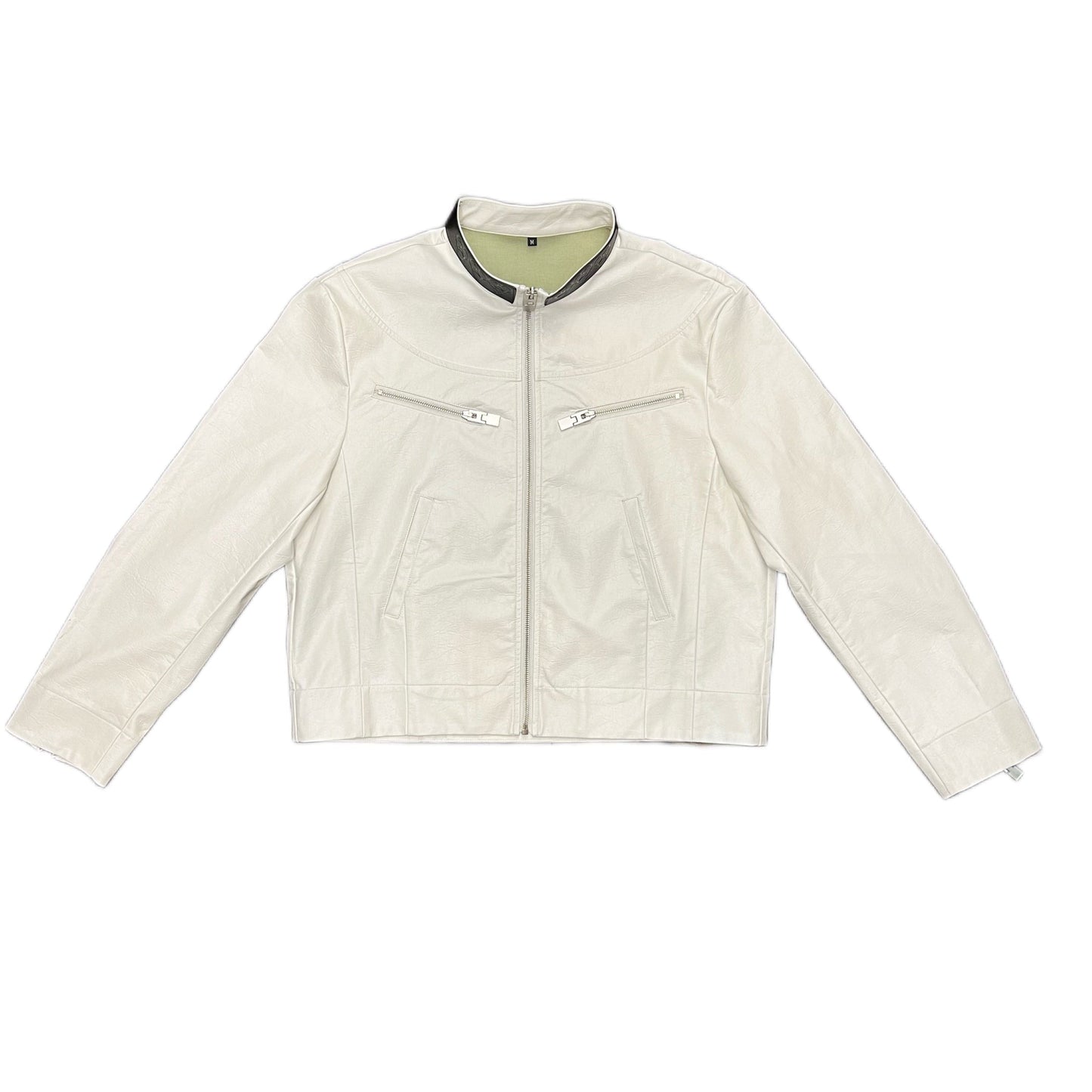 QAOS® Leather Jacket QUIROZ in White