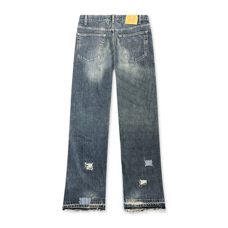 Jeans Worked Sashiko/Distressed Denim #141 | Club D'art Sauvage