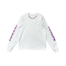 Longsleeve White Purple Neck Logo | Chrome Hearts