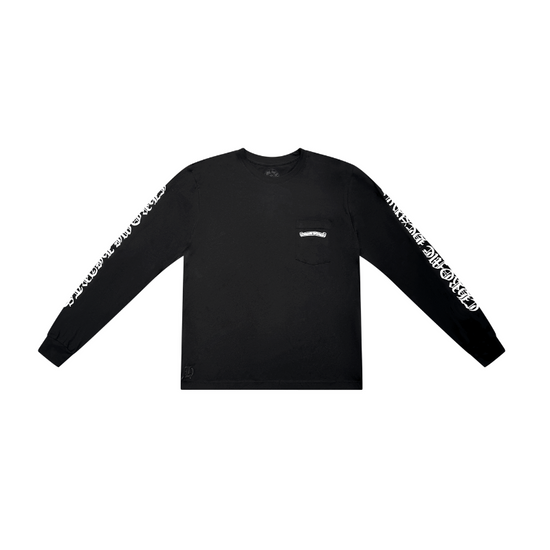 Longsleeve Scroll Logo Black | Chrome Hearts