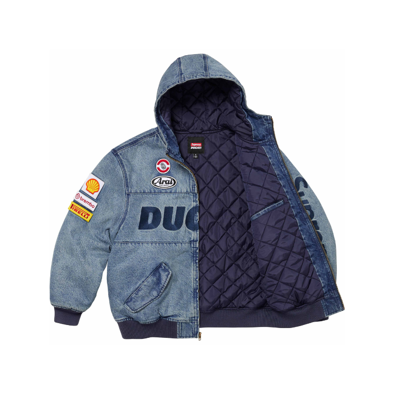 Supreme Ducati Hooded Racing Jacket Blue