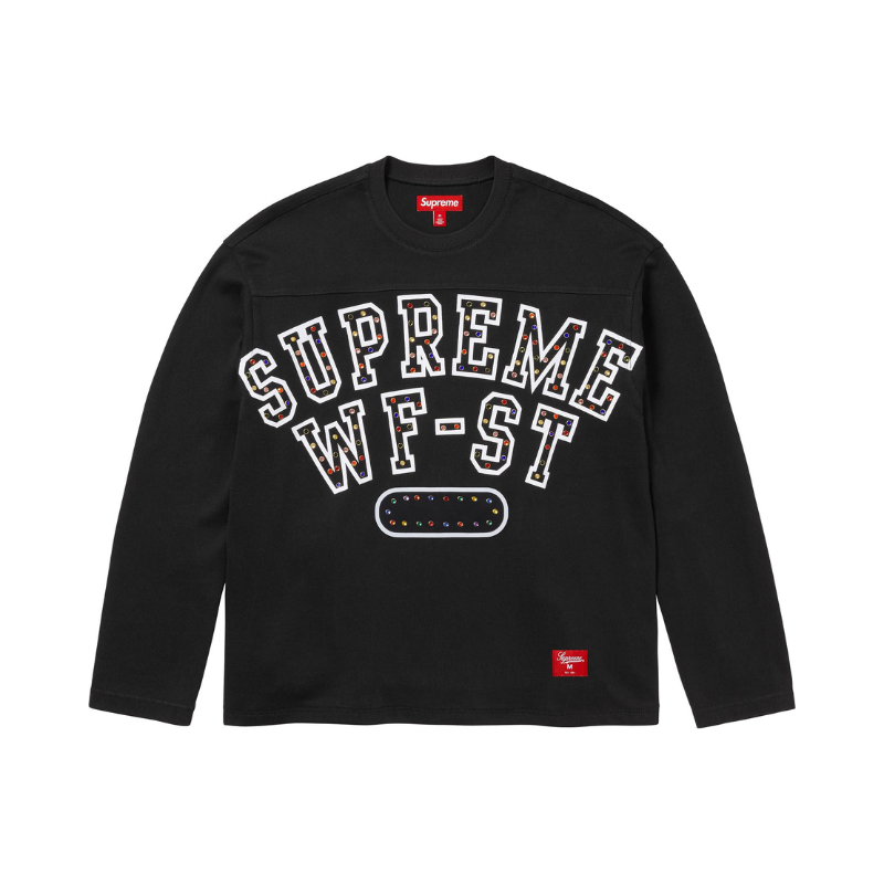 Supreme longsleeve Rhinestone Black