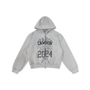 Zip Hoodie ’48 Cambon’ Grey | Maison Guava