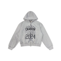 Zip Hoodie ’48 Cambon’ Grey | Maison Guava