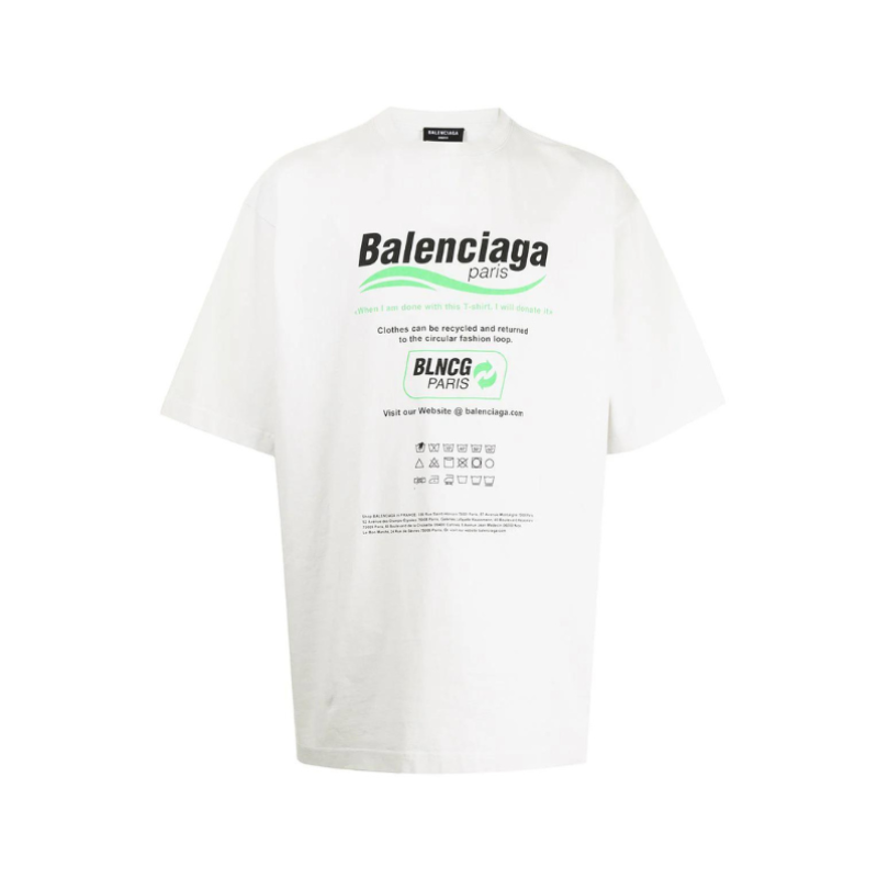 Tee BALECIAGA Recycled White