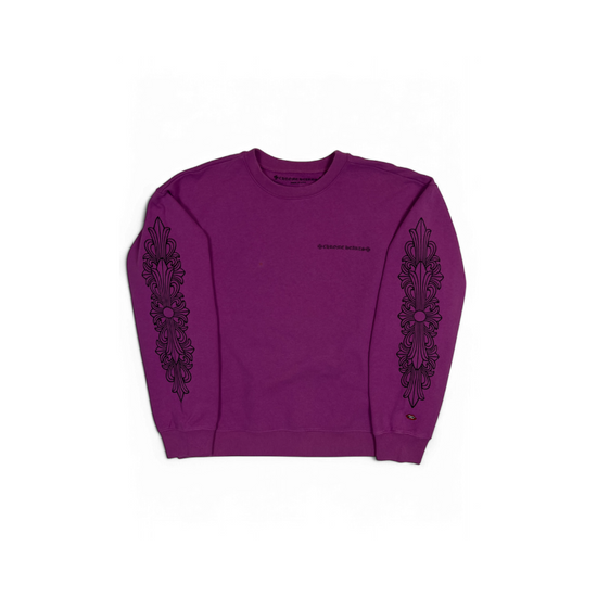Crewneck Matty Boy Purple Spider Web | Chrome Hearts