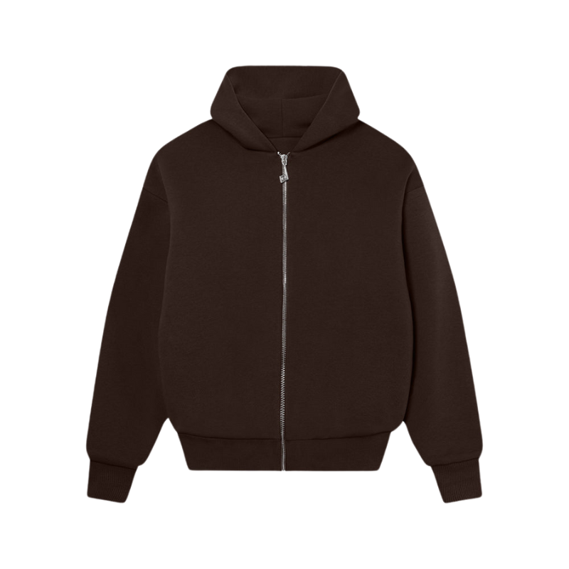 Zip Hoodie Mocca Brown | Perplex