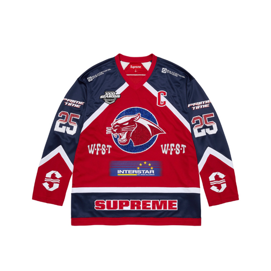 Longsleeve Jersey Rhinestone Hockey blue  | Supreme