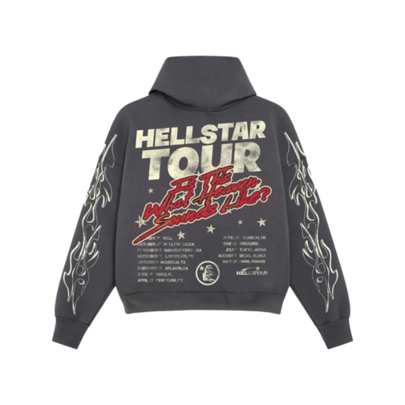 Hoodie Hellstar Records Washed Black | Hellstar