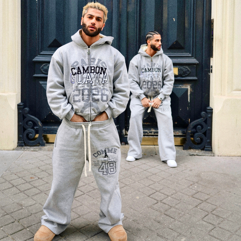Zip Hoodie University Grey | Maison Guava