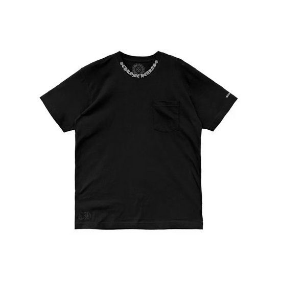 T-shirt Black Neck Logo | Chrome Hearts