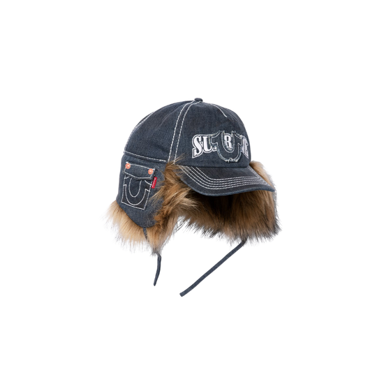 Cap Earflap 5-Panel Navy | Supreme x True Religion