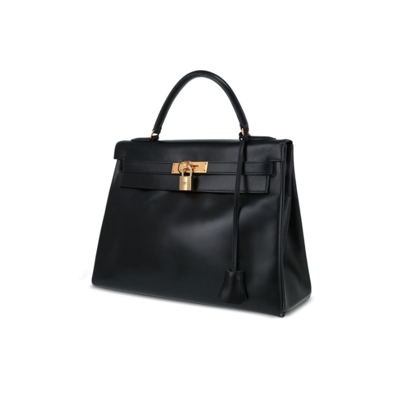 Sac HERMES Kelly 32 noir 1988