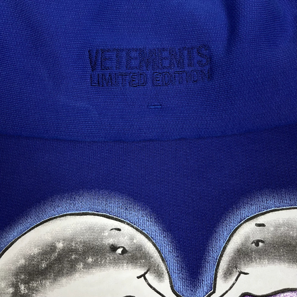 Hoodie  Blue Dolphins Heart Logo | Vetements