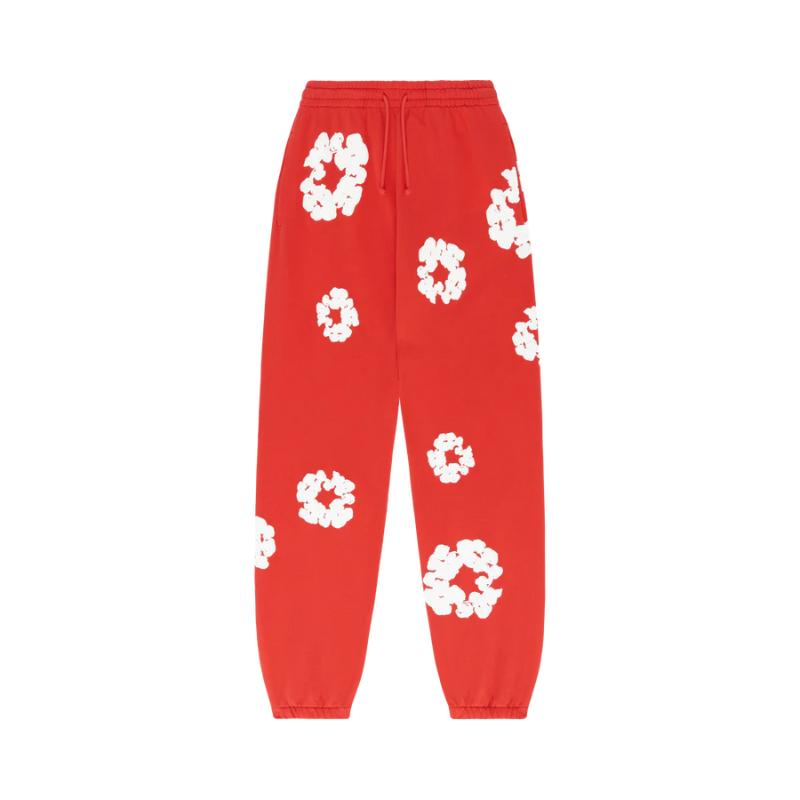 Joggers Cotton Wreath Red | Denim Tears