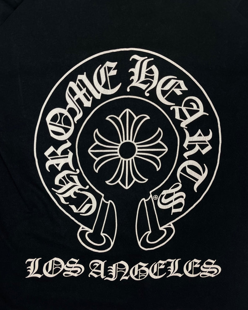 Chrome Hearts Black Los Angeles Horseshoe Logo Tee