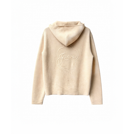 Two Way Zip Hoodie Cashmere | Maison Guava