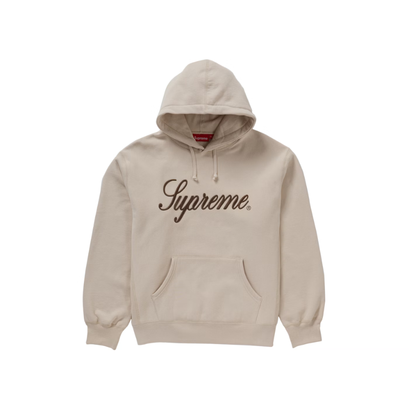 Hoodie Raised Script Stone | Supreme