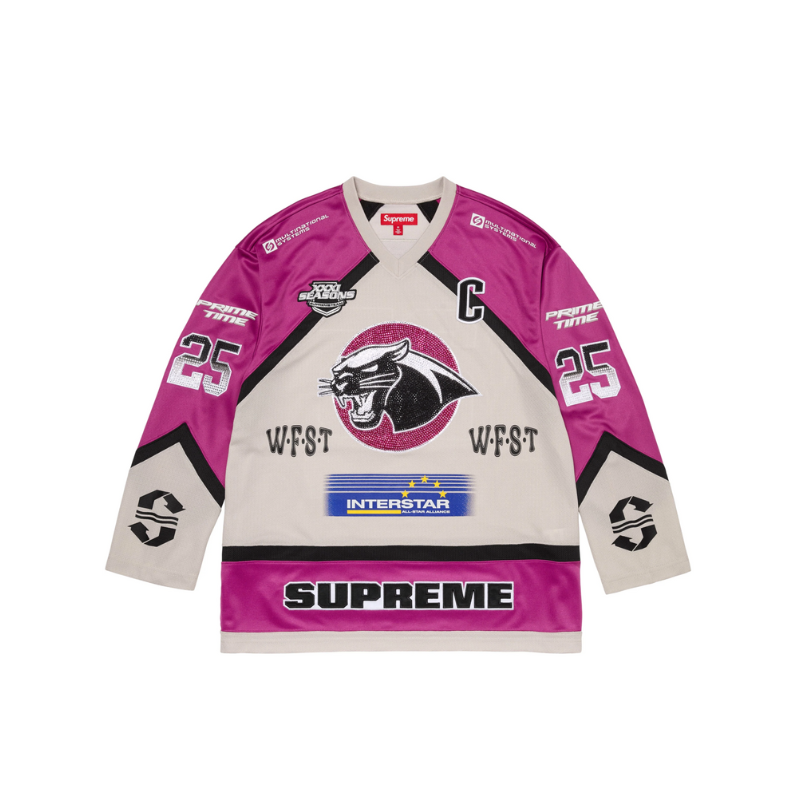 T-shirt Jersey Rhinestone Hockey purple | Supreme