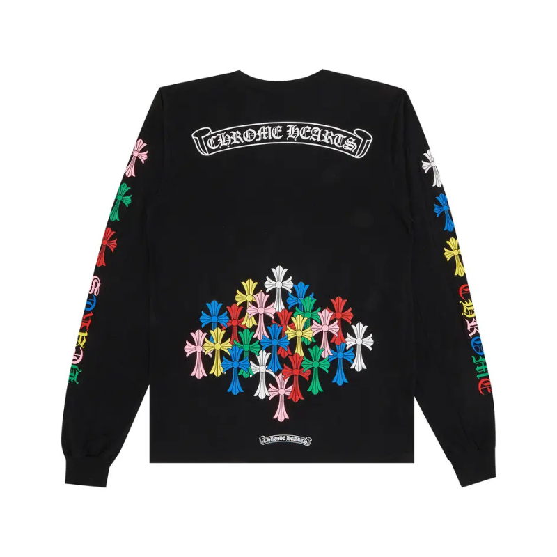 Longsleeve Multi Color Cross Cemetery | Chrome Hearts