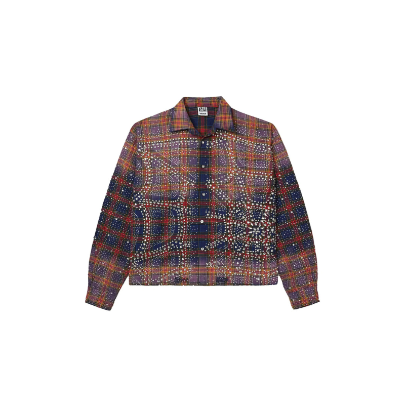 Shirt Flannel Purple Fever Blue/Orange | Vale Lives