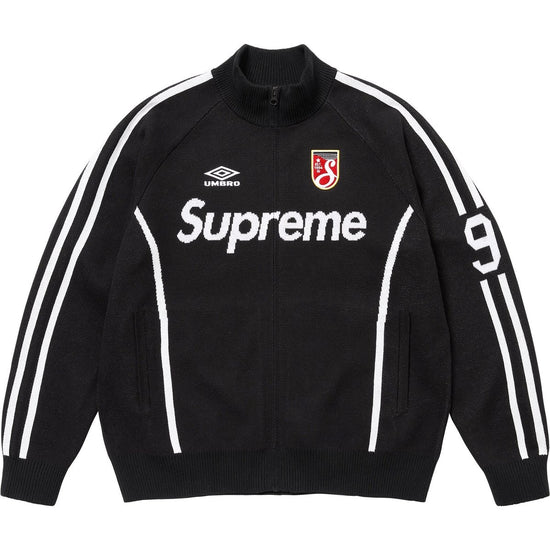 Sweat à capuche zippé noir et blanc | Supreme x Umbro