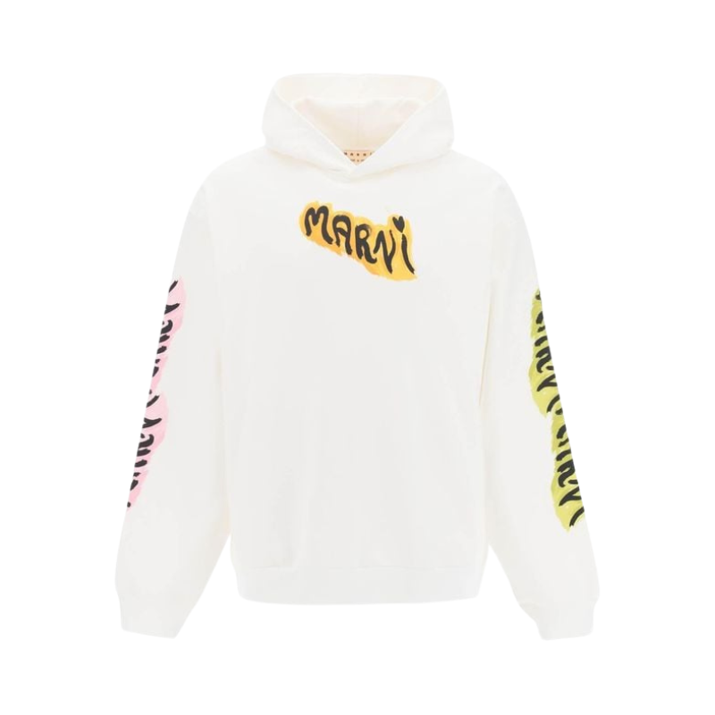 Hoodie En Coton À Imprimé Graffiti | Marni