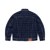 Denim Jacket Flocked Denim Navy | Supreme