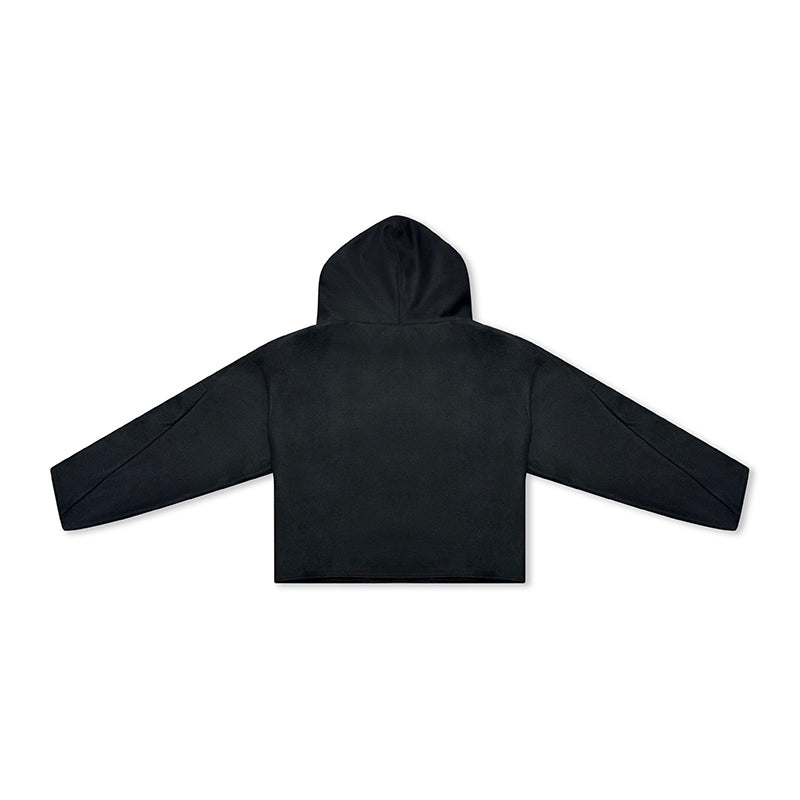 Hoodie Signature Texture Black | OUTRENOIR