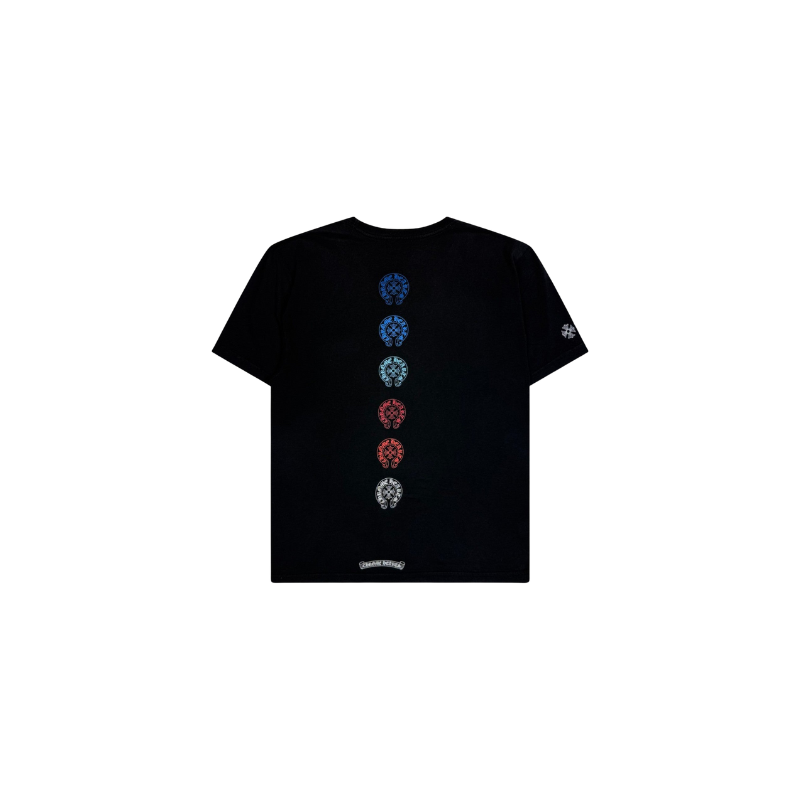 T-shirt Multi Colour Horseshoe Logo Black | Chrome Hearts