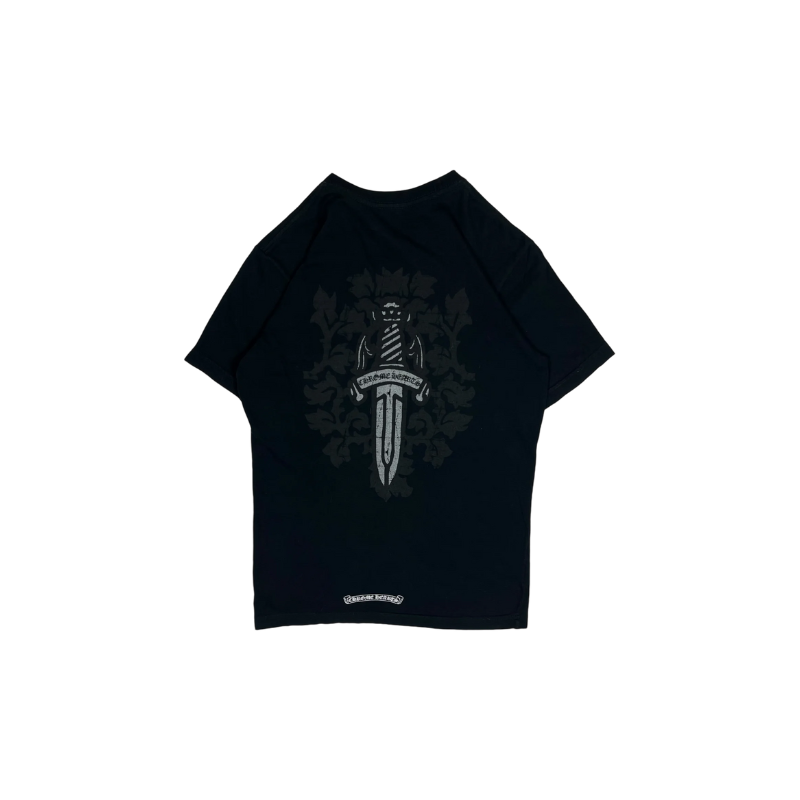 Chrome Hearts Black Tonal Dagger Logo Tee