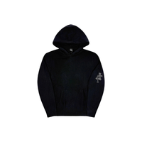 Hoodie Leather Cross Patch Black Cashmere | Chrome Hearts, view 2