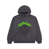 Hoodie Grey & Green | Sp5der
