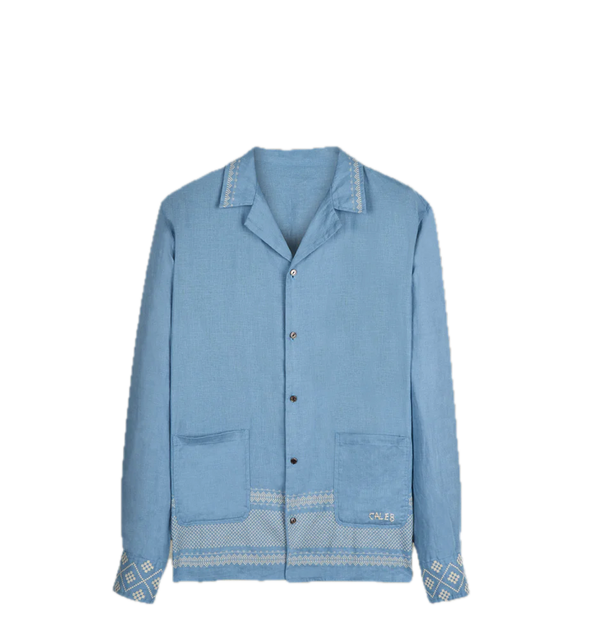 Shirt broderie blue  | Caleb
